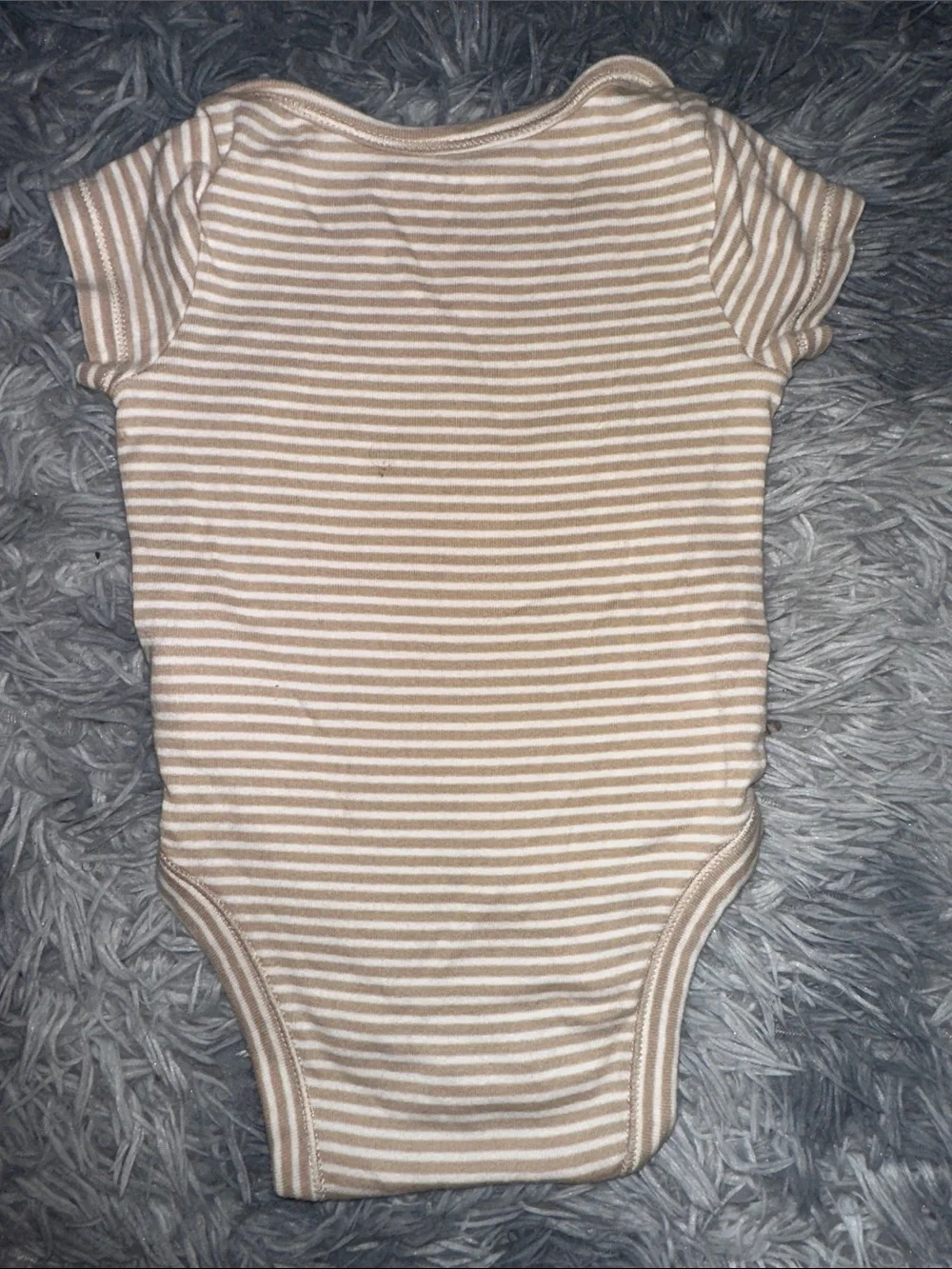 Old Navy Beige Striped Bear Graphic One-Piece